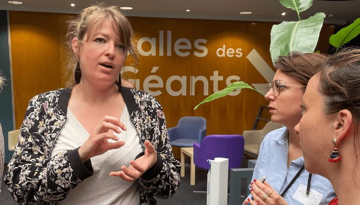 Marinette Allioux avec les associations Entreprendre pour Apprendre et la Chartreuse de Neuville